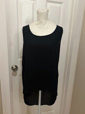 Arleiohe Sleeveless Sheer Hi-Lo Tunic - M